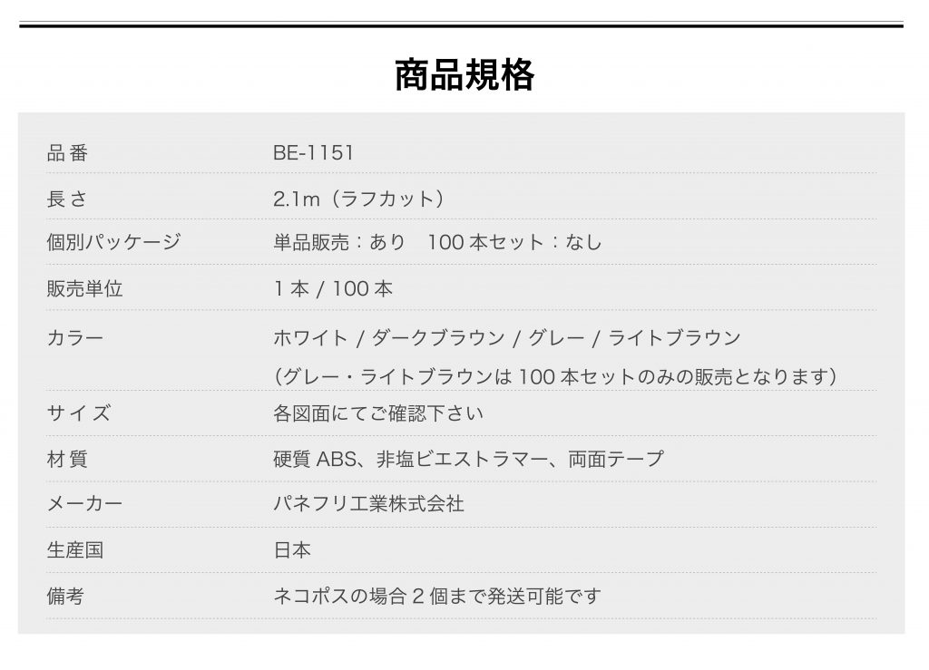 らくピタパッキン 平型 ムシムシパッキン6 Be 1151 パネフリ工業株式会社 パネストア